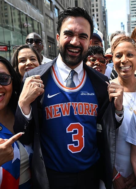 Mayor Zohran Mamdani is seen at the 69th annual National Puerto Rican Day Parade on June 14, 2026, in New York City.