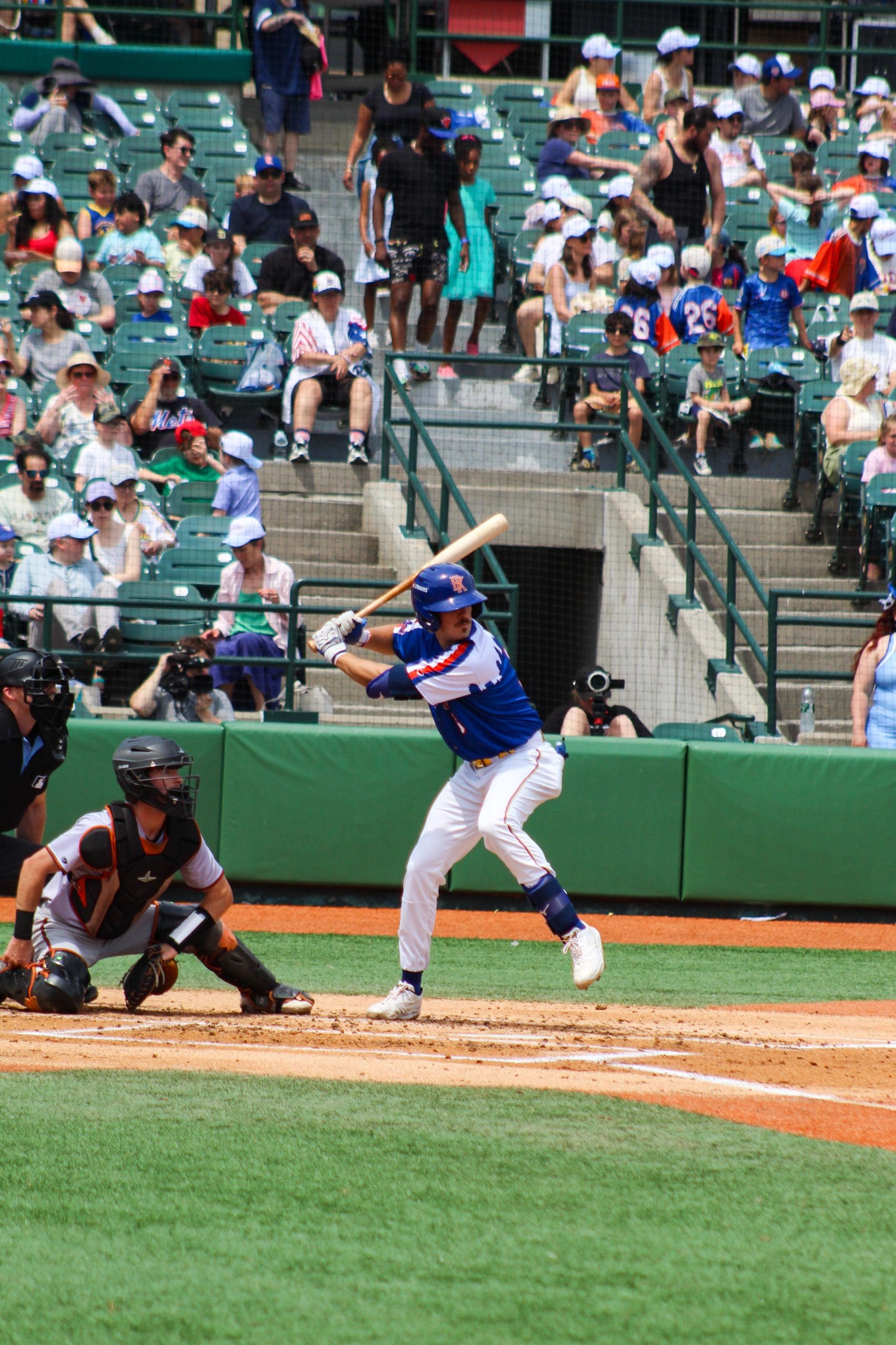 Brooklyn Cyclones Colin Houck at bat against Fredrick Keys.