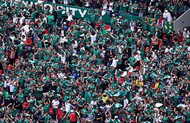 Mexico fans celebrating 