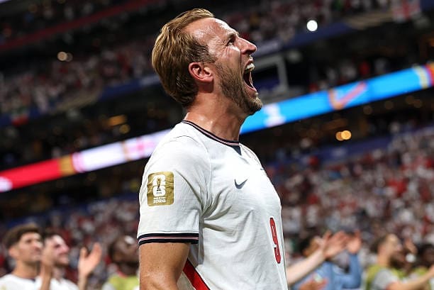 Harry Kane celebrates a goal
