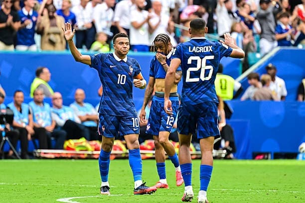 Kylian Mbappe celebrating after a goal